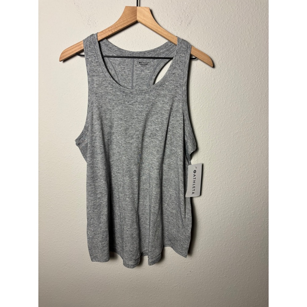 Athleta With Ease 2.0 Tank Top Grey Heather Racerback Large NWT 844361
